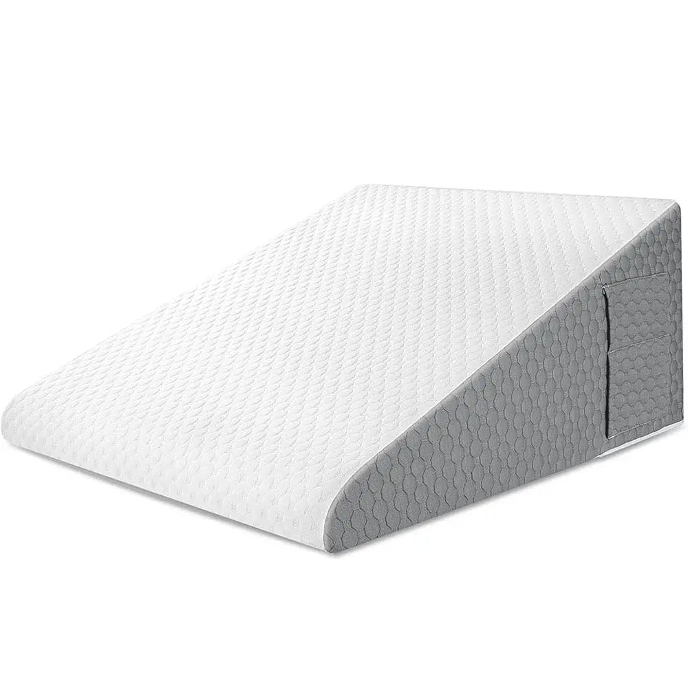 Wedge Pillow for Sleeping – Triangle Elevated Support Pillow with Air Layer Foam for Bed, Dorm, or Office