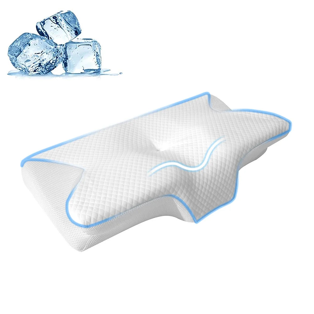 Memory Foam Cervical Pillow – 2-in-1 Ergonomic Contour Neck Support Pillow for Side and Back Sleeping