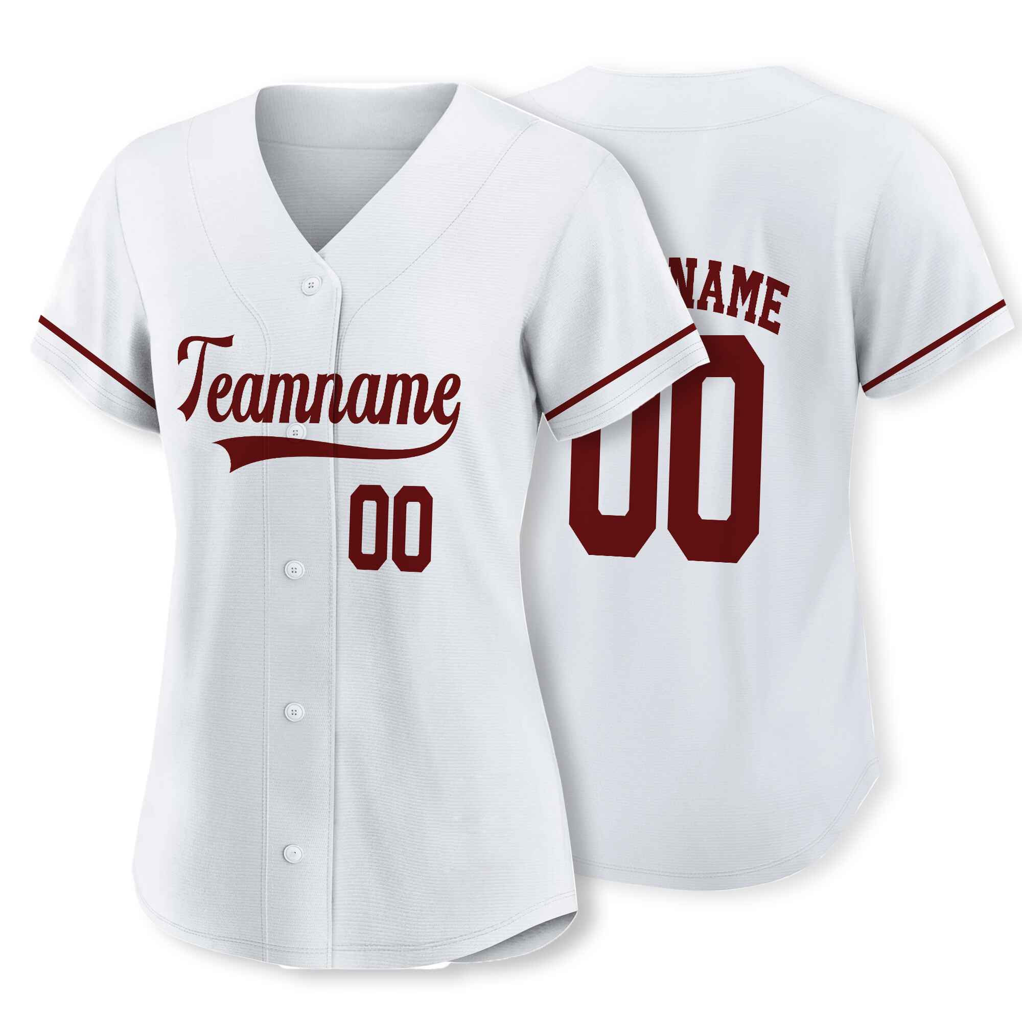 Custom White Crimson Authentic Baseball Jersey