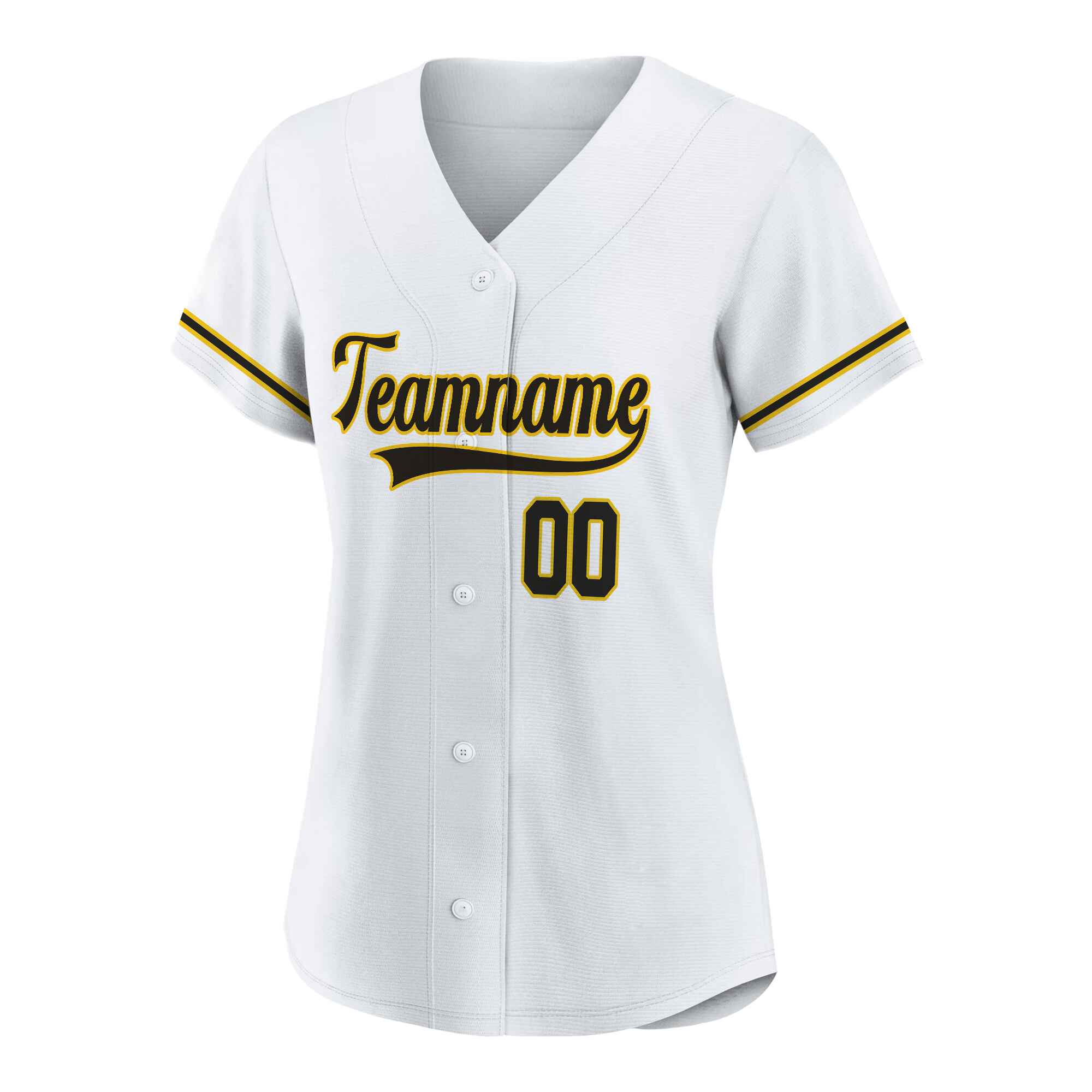 Custom White Black-Old Gold Authentic Baseball Jersey