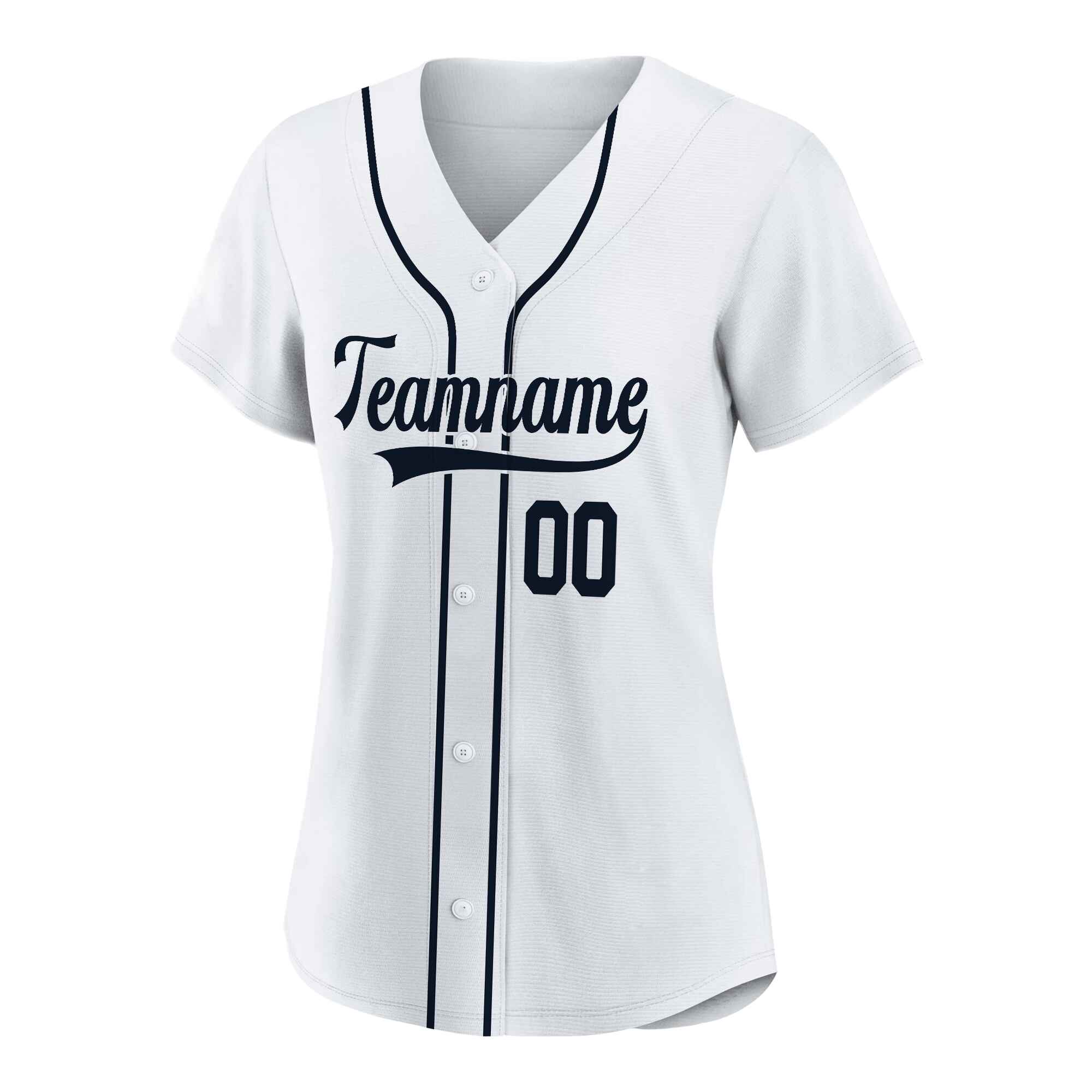 Custom White Navy Baseball Jersey