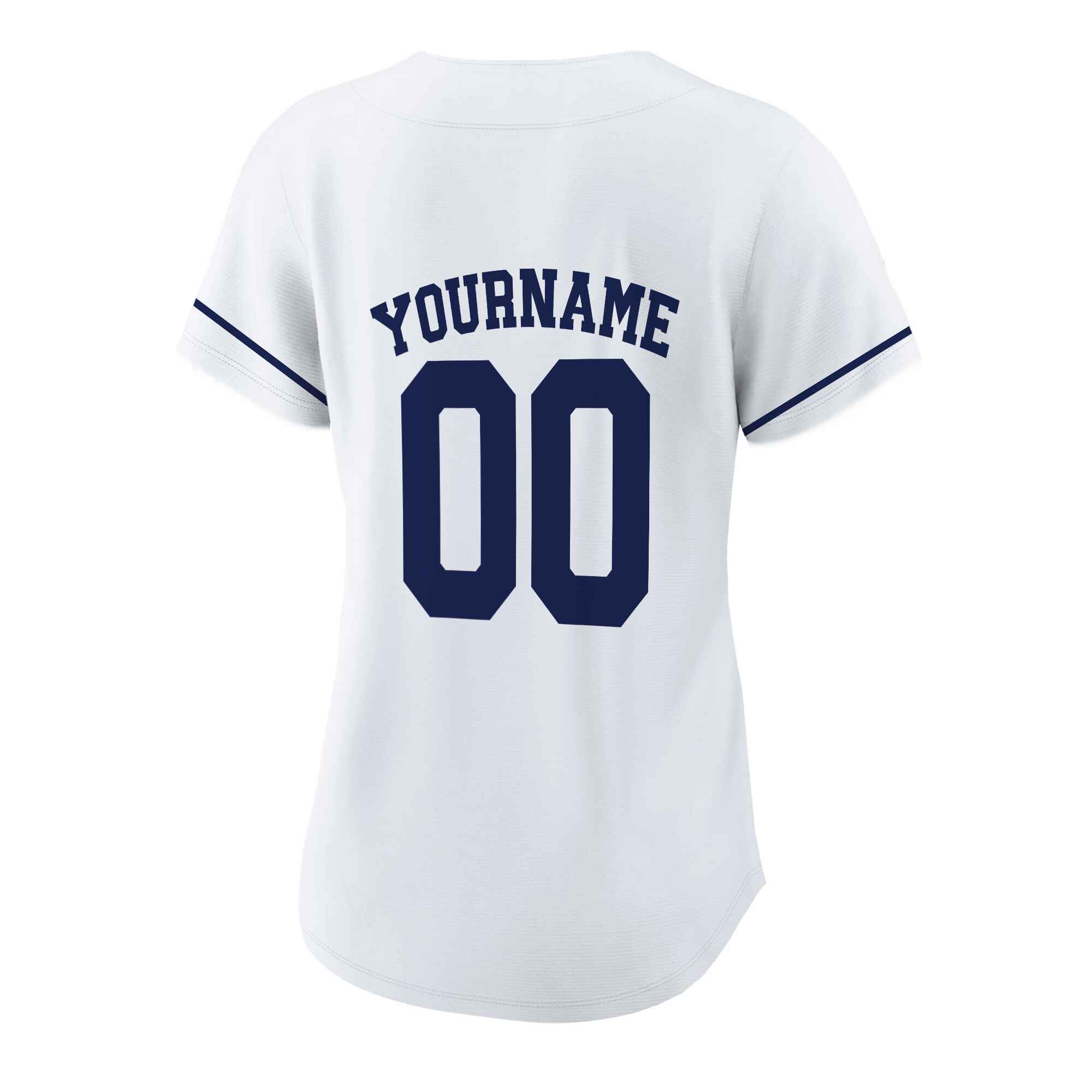 Custom White Royal Blue Baseball Jersey