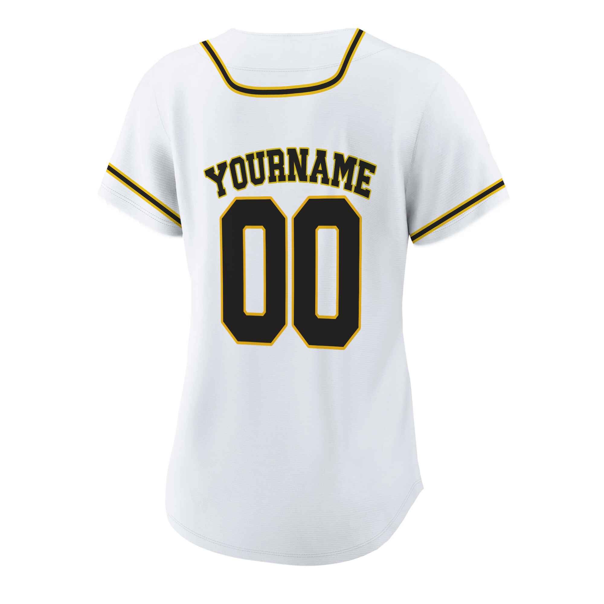 Custom White Black-Old Gold Authentic Baseball Jersey
