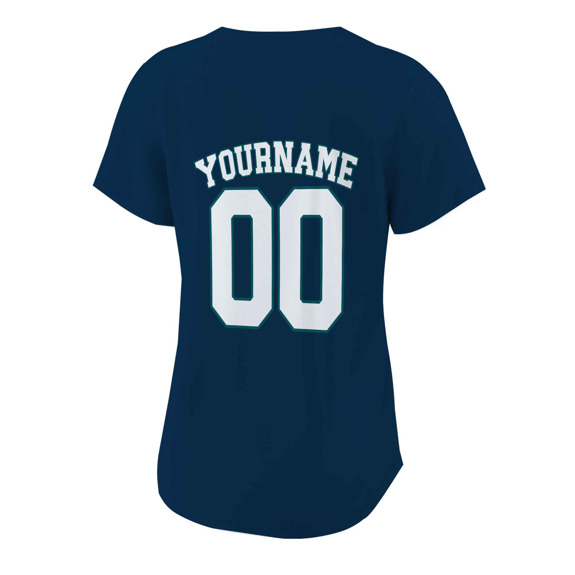 Custom Navy White-Green Authentic Baseball Jersey