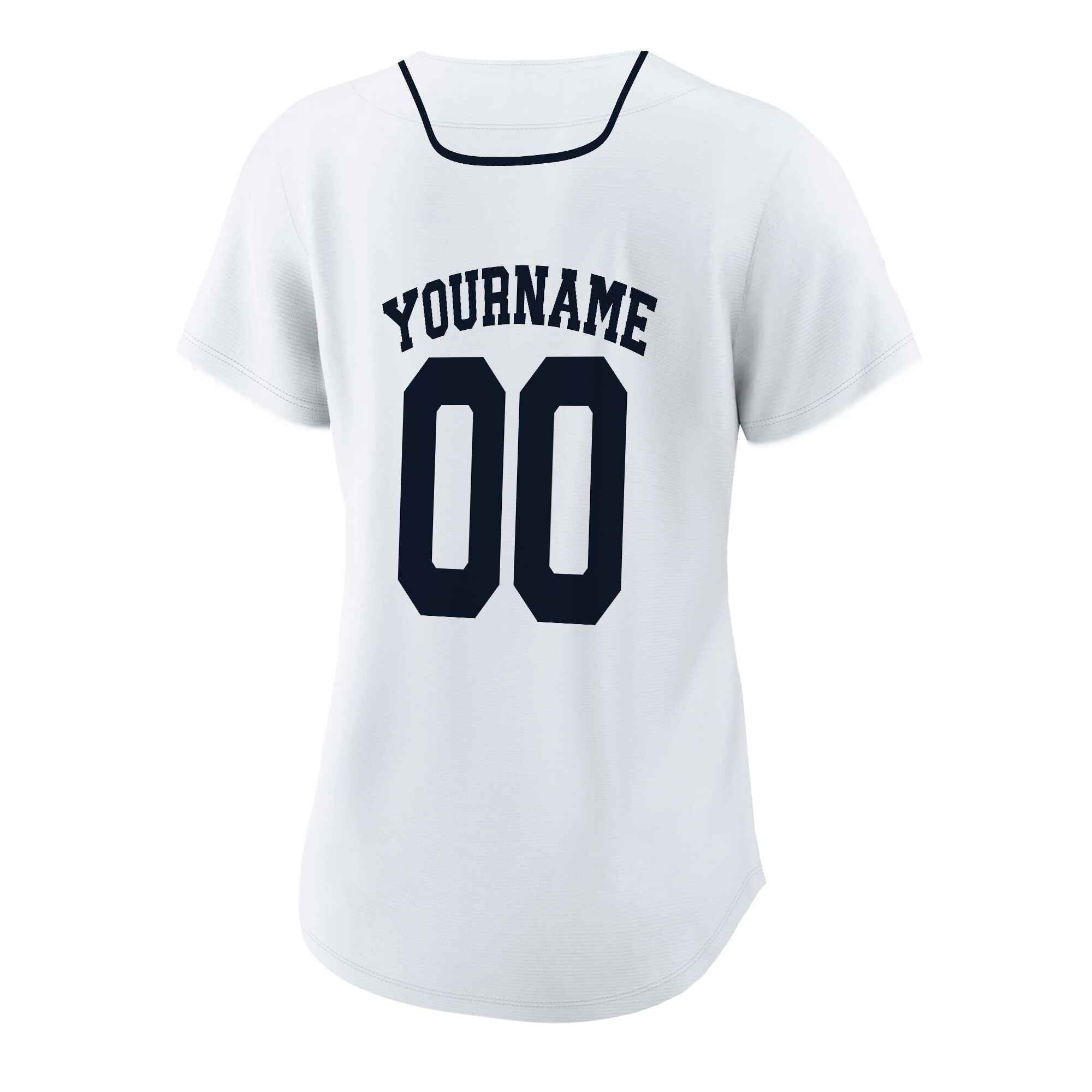 Custom White Navy Baseball Jersey