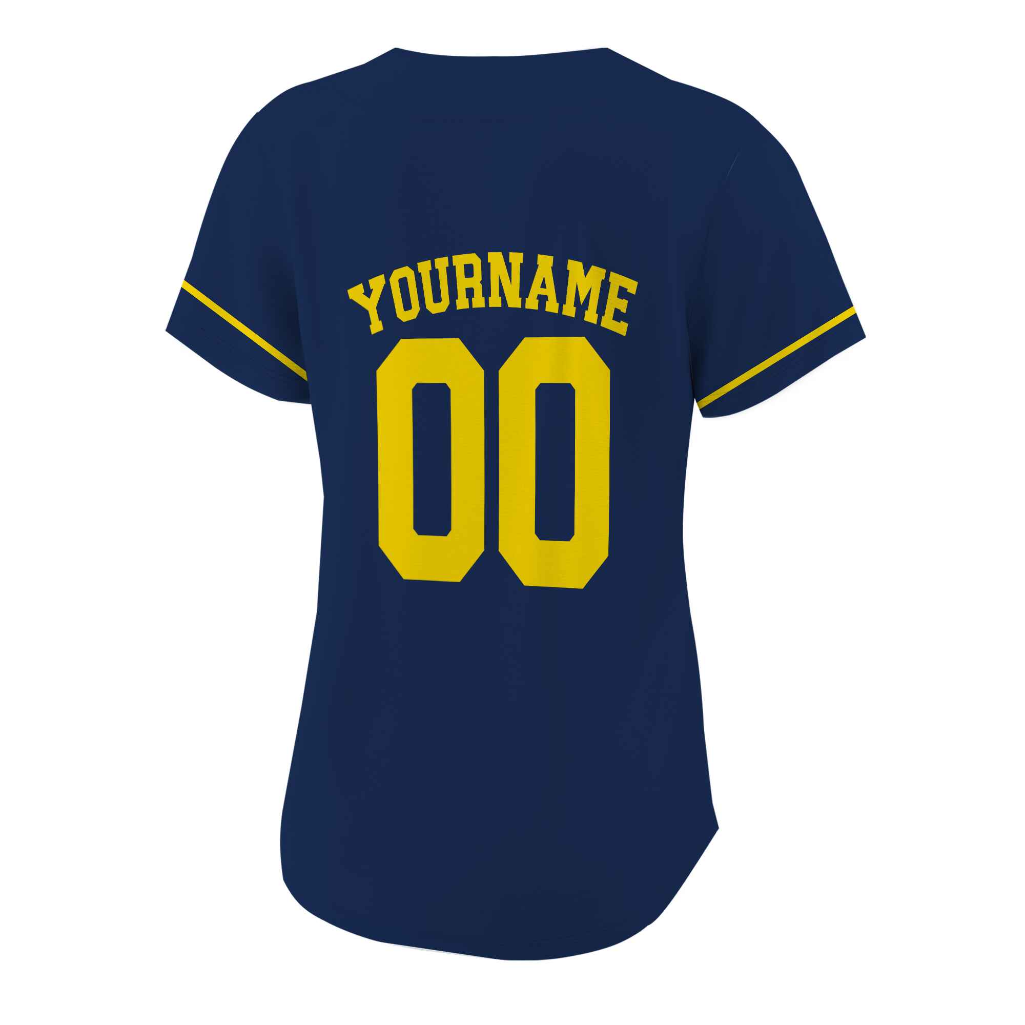 Custom Navy Gold Authentic Baseball Jersey