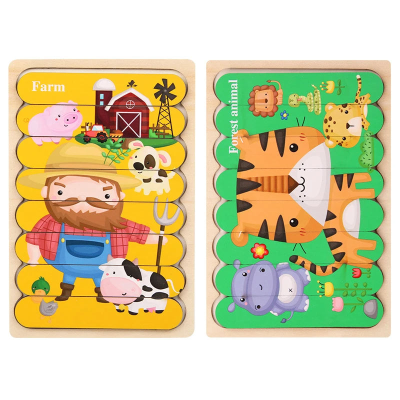 Set 2 Montessori Alphabet Puzzle Board, Laser Cut for Educational Wooden Toy, Wooden Animals Puzzle Laser Cut, Wooden Alphabet Set, Wood math game, Shape sorter toy, Toddler gift, Kids Christmas gift C163