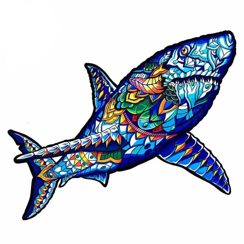 Set 2 Unique Wooden Animal Jigsaw Puzzle, Animal Shape, Wooden Jigsaw Puzzle, Mindfulness & Educational Animals Game for All Ages, Unique Sustainable, Wildlife Gift, Christmas gift Idea C161