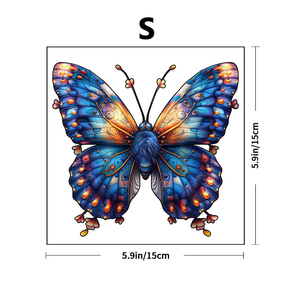 Unique Animal Wooden Jigsaw Puzzles, Butterfly Laser Cut puzzle, Unique Butterfly Shape Challenge, DIY Crafts, Educational Toys for Adults and Kids, Perfect Gift Idea, Christmas gift Idea 183