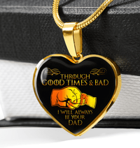 Thumbnail for I Will Always Be Your Dad Heart Necklace