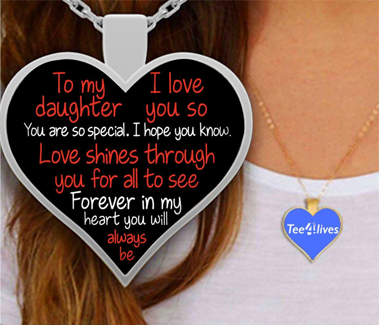 To My Daughter Heart Necklace - Necklaces for Women 2