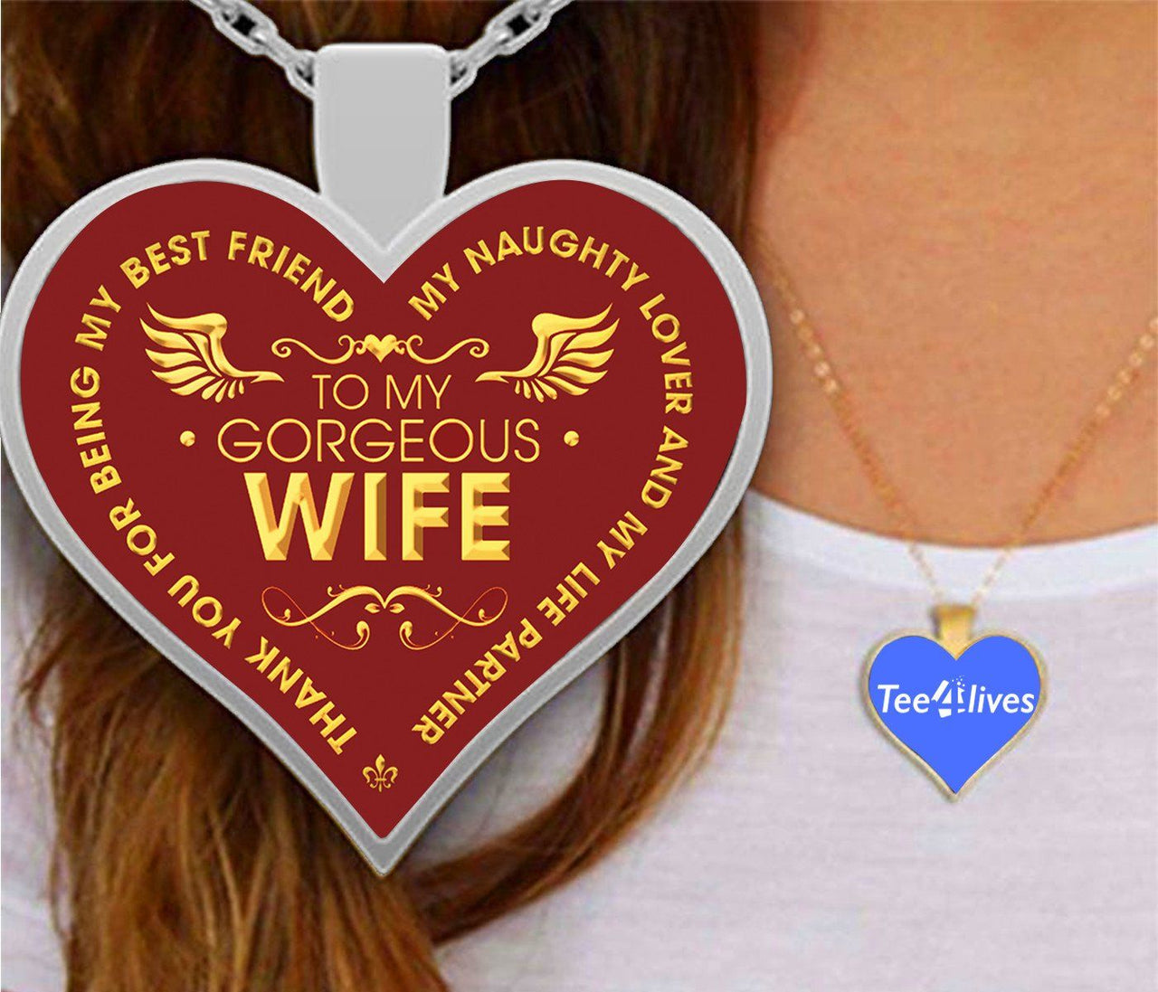 To My Wife Heart Necklace - Necklaces for Women 9