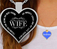 Thumbnail for To My Gorgeous Wife Heart Necklace - Necklaces for Women 3