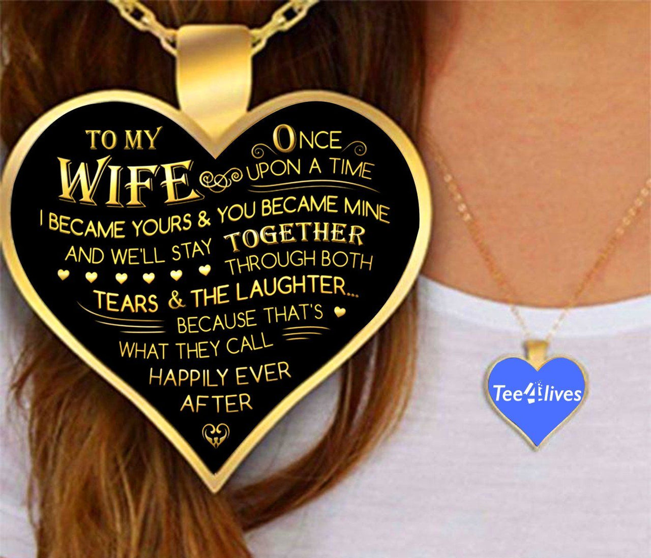 To My Wife Heart Necklace - Necklaces for Women 7