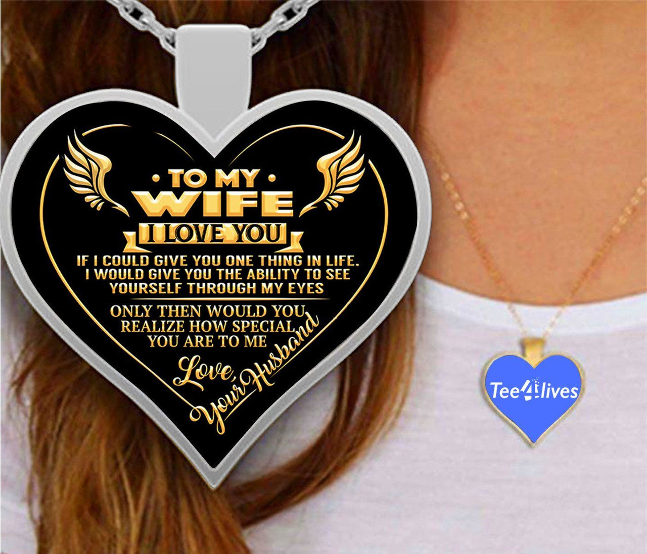 To My Wife Heart Necklace - Necklaces for Women 1