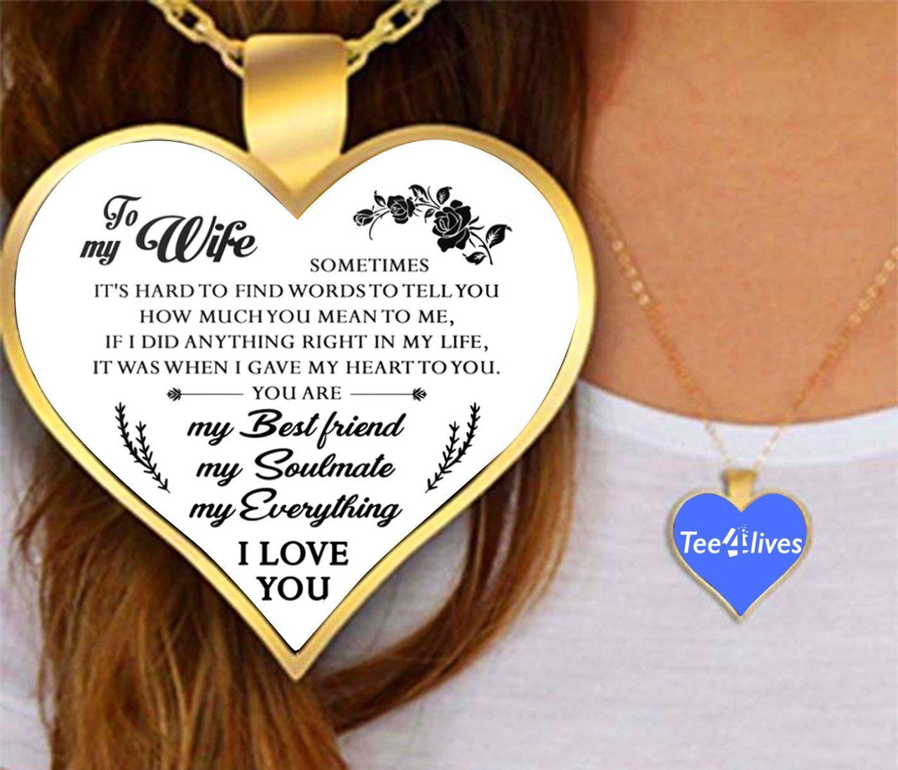 To My Wife Heart Necklace - Necklaces for Women 16