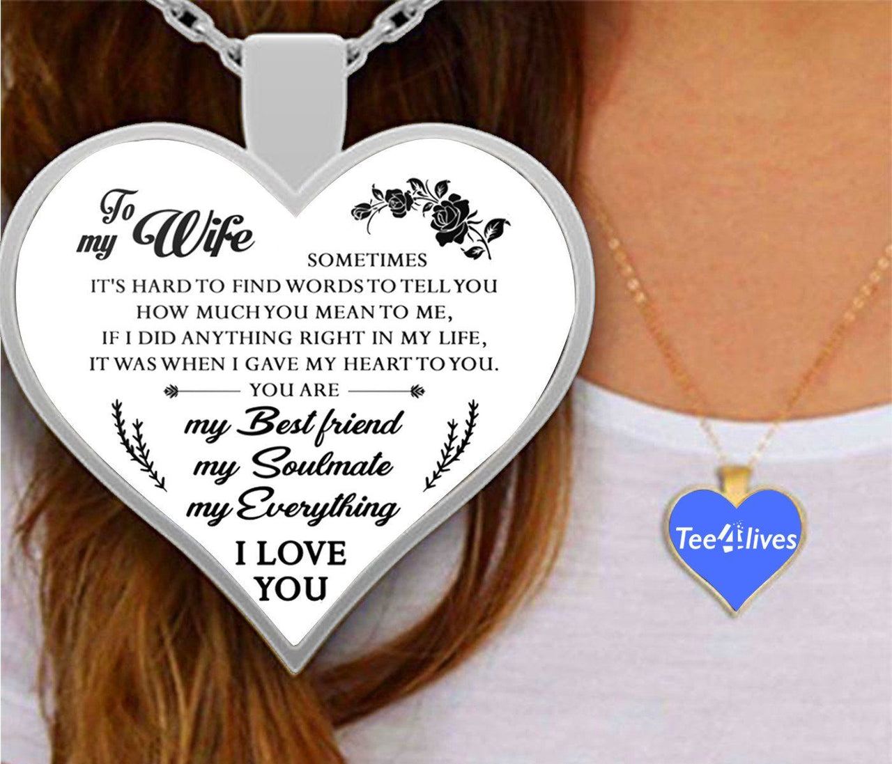 To My Wife Heart Necklace - Necklaces for Women 16