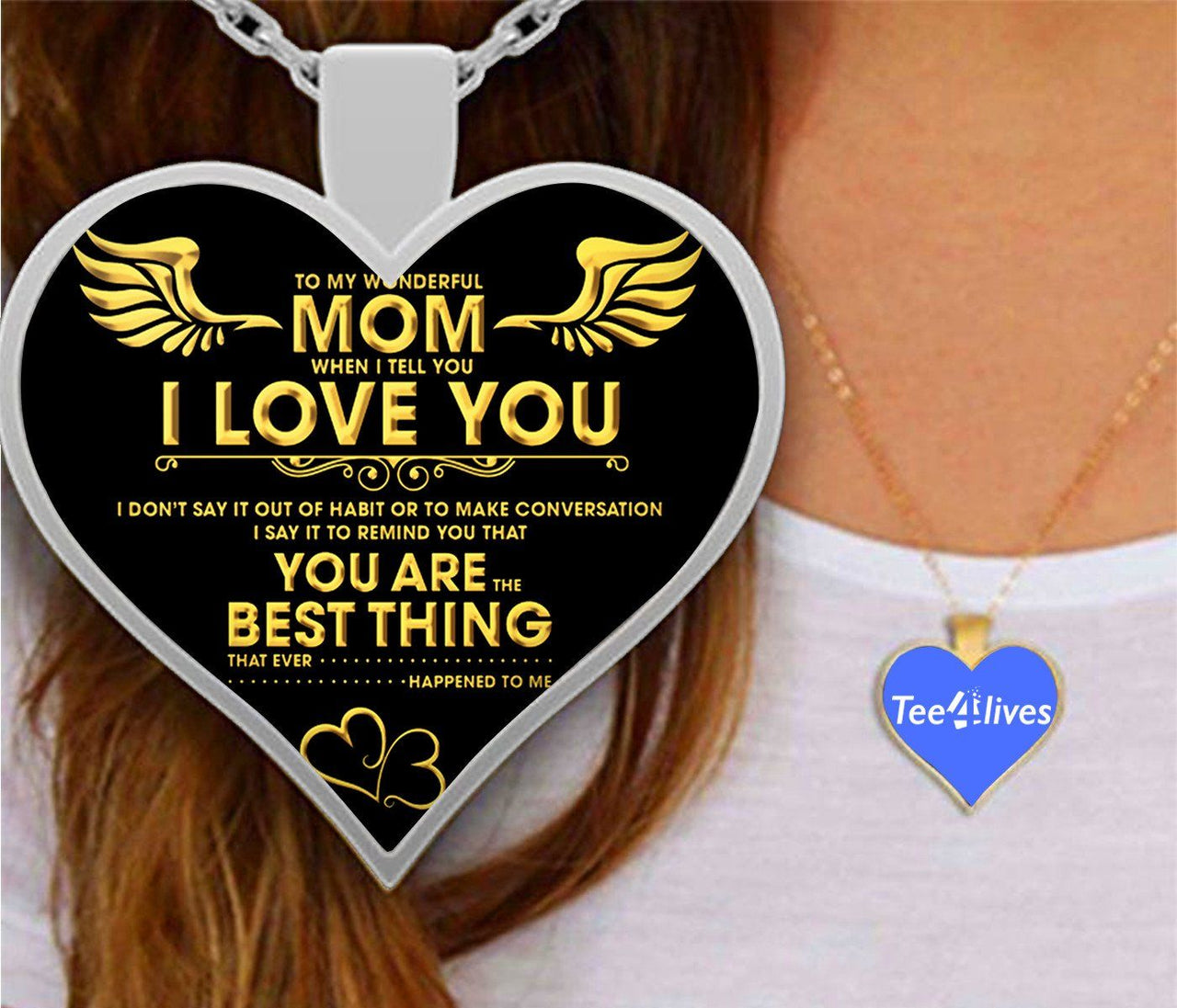 To My Wonderful Mom Heart Necklace - Necklaces for Women 2