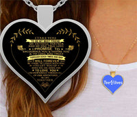 Thumbnail for To My Wife Heart Necklace - Necklaces for Women