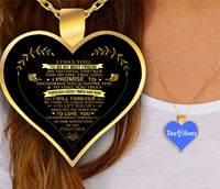 Thumbnail for To My Wife Heart Necklace - Necklaces for Women