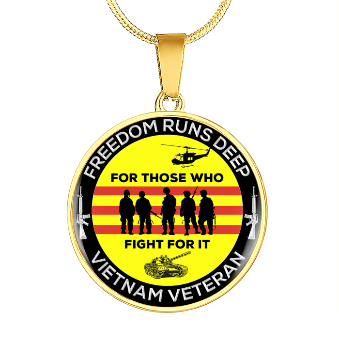 Vietnam Veteran Freedom Circle Necklace