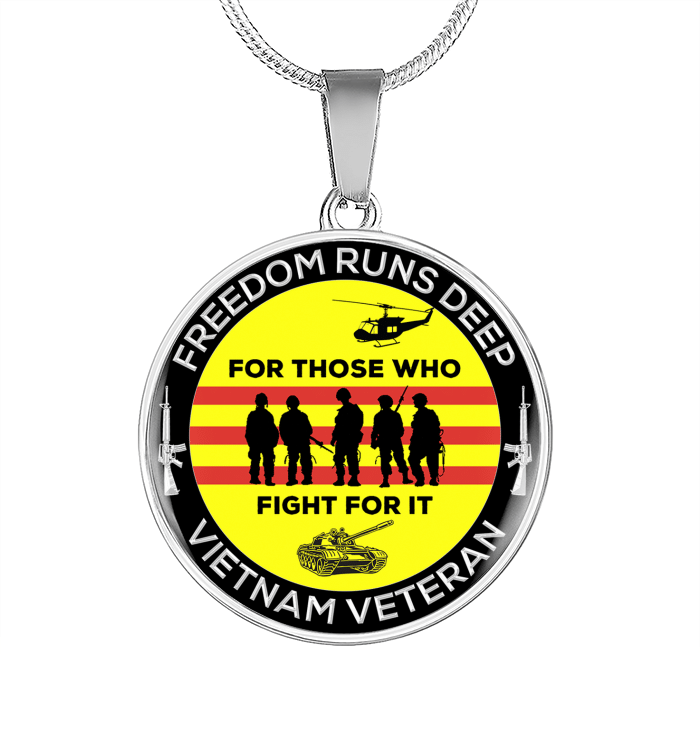 Vietnam Veteran Freedom Circle Necklace