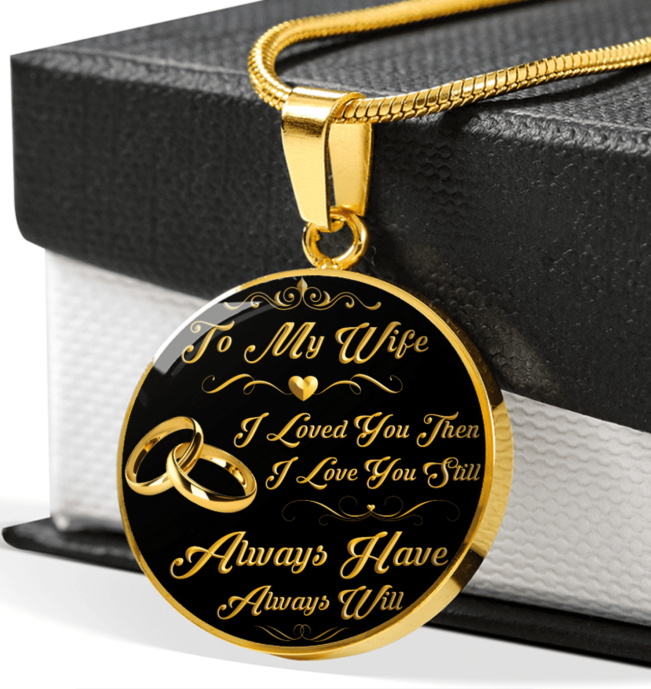 To My Wife Circle Necklace - Gift For Wife