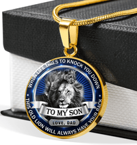 Thumbnail for Lion To My Son Circle Necklace - Gift For Son