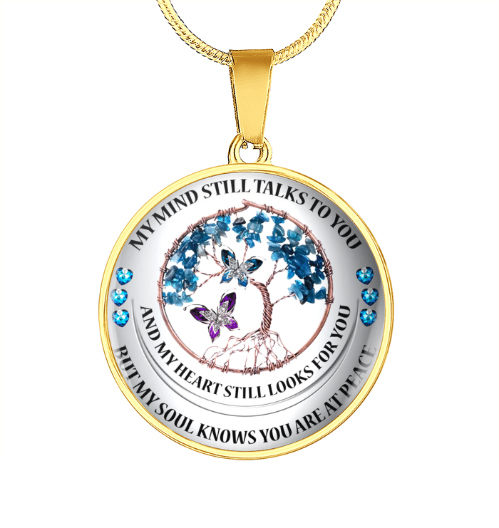 My Mind Still Talks To You Circle Necklace