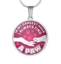 Thumbnail for I Always Find a Paw Circle Necklace