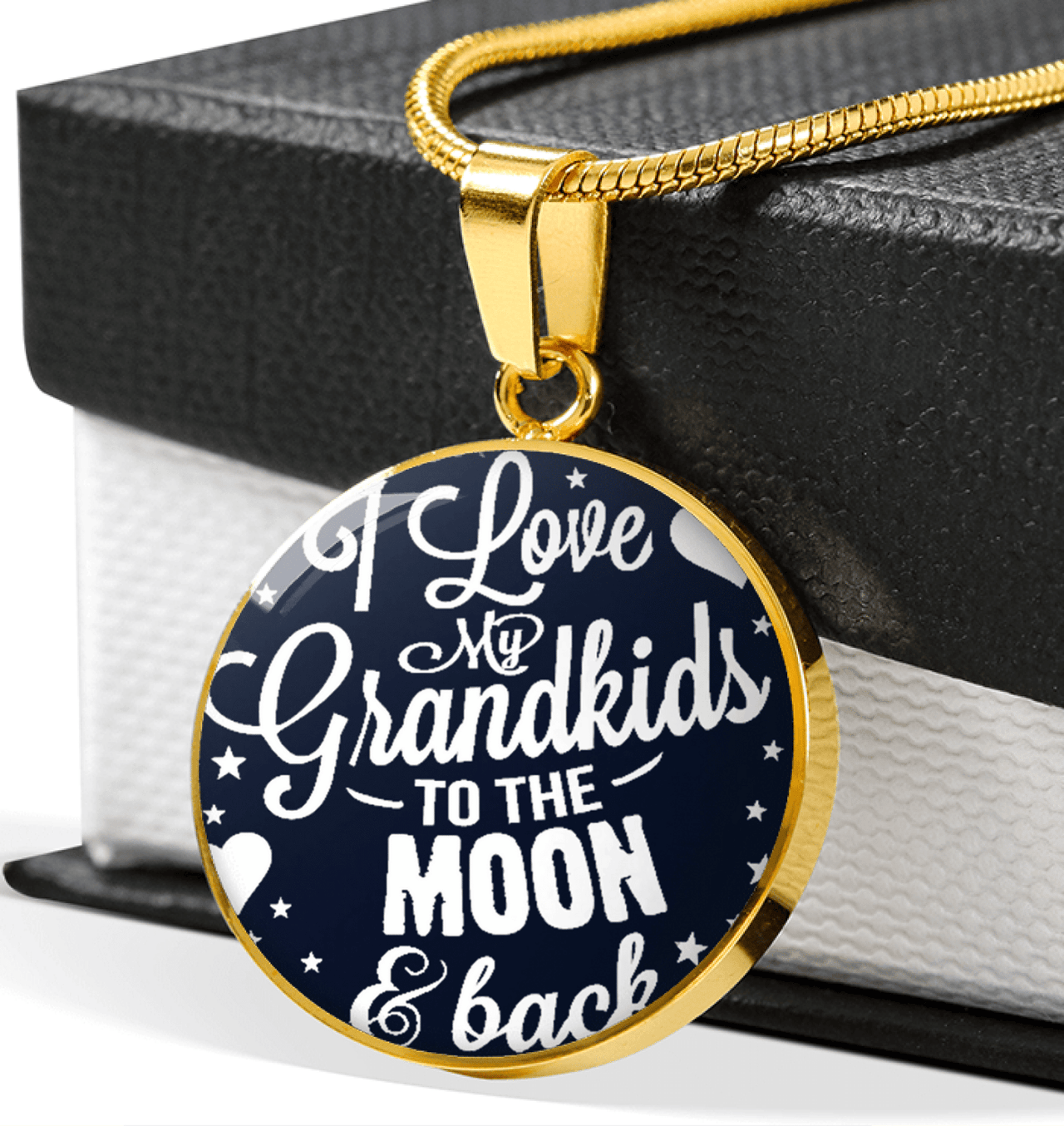 I Love My Grandkids Circle Necklace - Gift For Grandkids