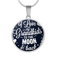 Thumbnail for I Love My Grandkids Circle Necklace - Gift For Grandkids