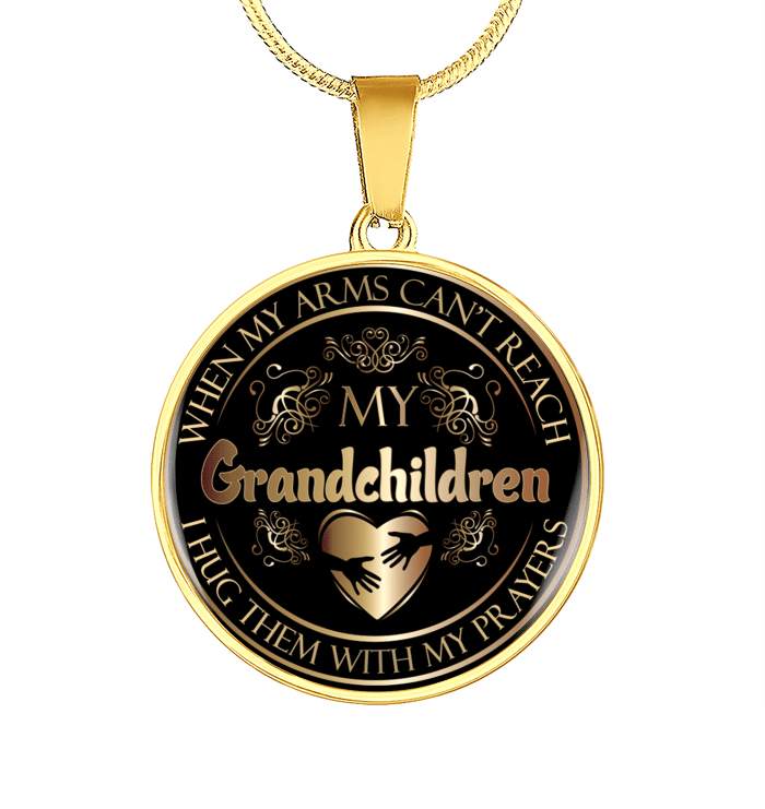 To My Grandchildren Circle Necklace - Gift For Grandchildren