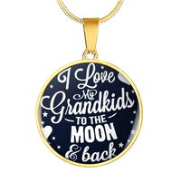 Thumbnail for I Love My Grandkids Circle Necklace - Gift For Grandkids