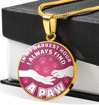 Thumbnail for I Always Find a Paw Circle Necklace