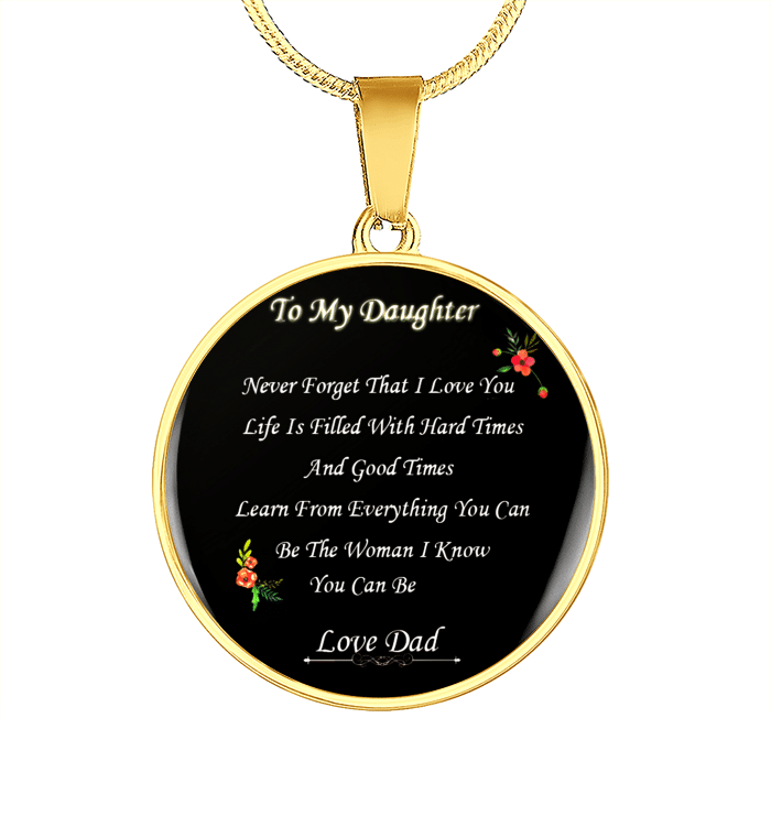 To My Daughter Circle Necklace - Gift For Daughter