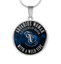 Thumbnail for Aquarius Woman Circle Necklace - Gift For Woman
