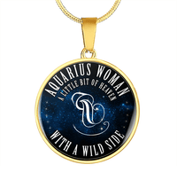 Thumbnail for Aquarius Woman Circle Necklace - Gift For Woman