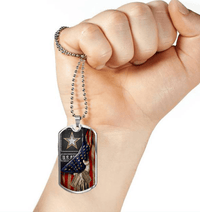 Thumbnail for U.S. ARMY Flag Personalized Name Dog Tag Necklace - Cog Tags For Men