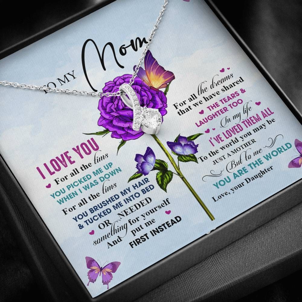 To My Mom Necklace - Happy Birthday Mom