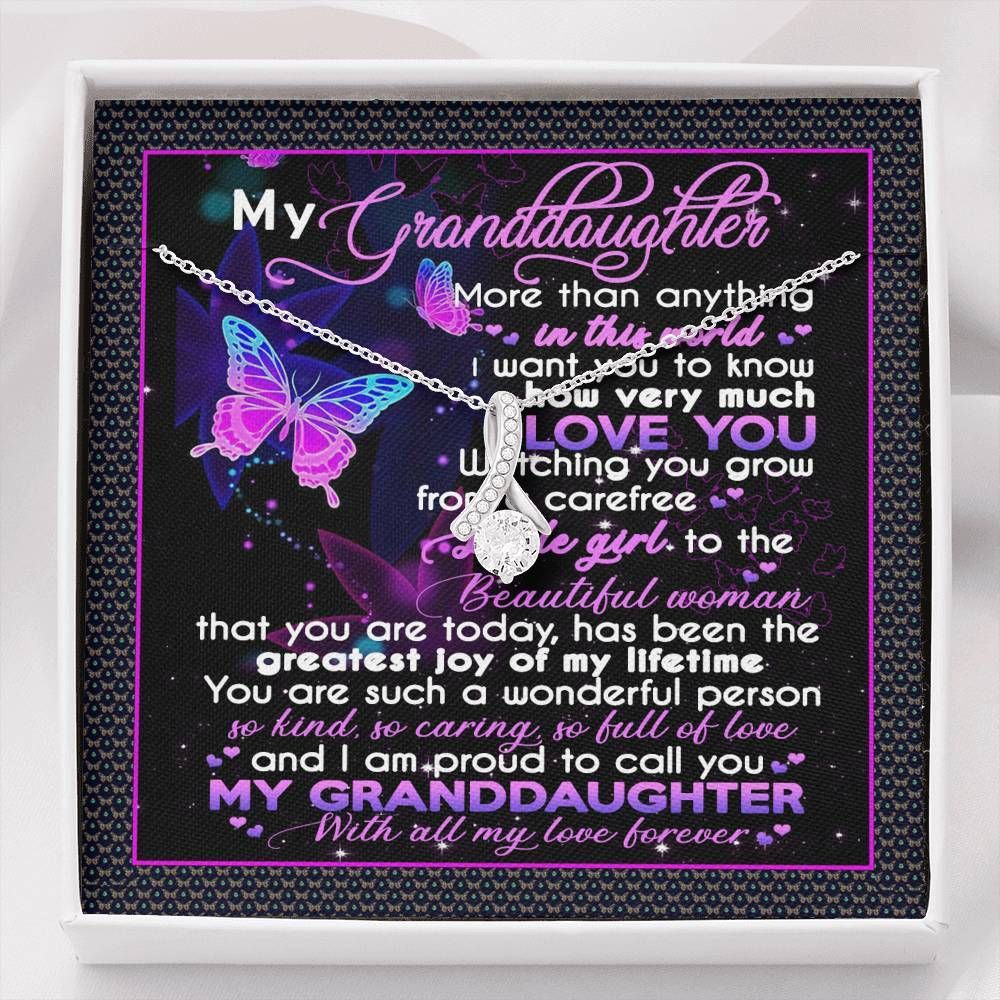 To My Granddaughter Necklace - Happy Birthday Granddaughter