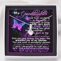 Thumbnail for To My Granddaughter Necklace - Happy Birthday Granddaughter