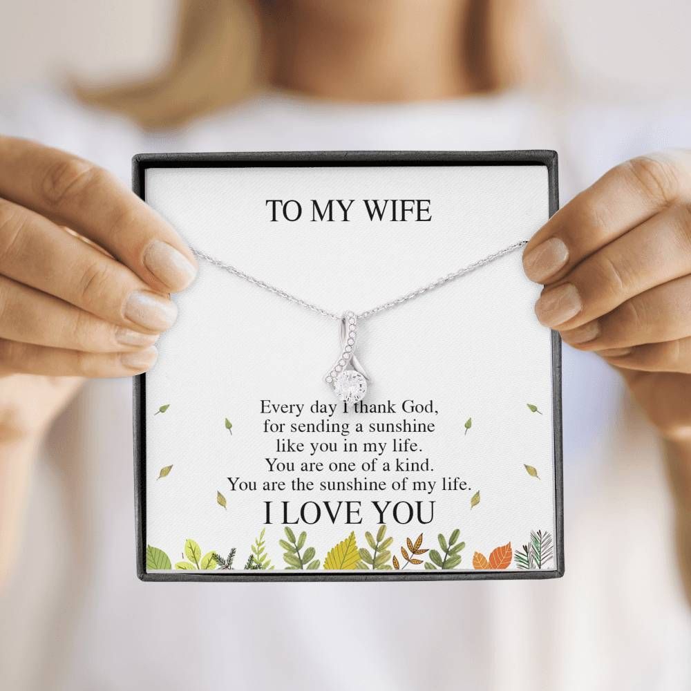 To My Wife Necklace - Happy Birthday Wife