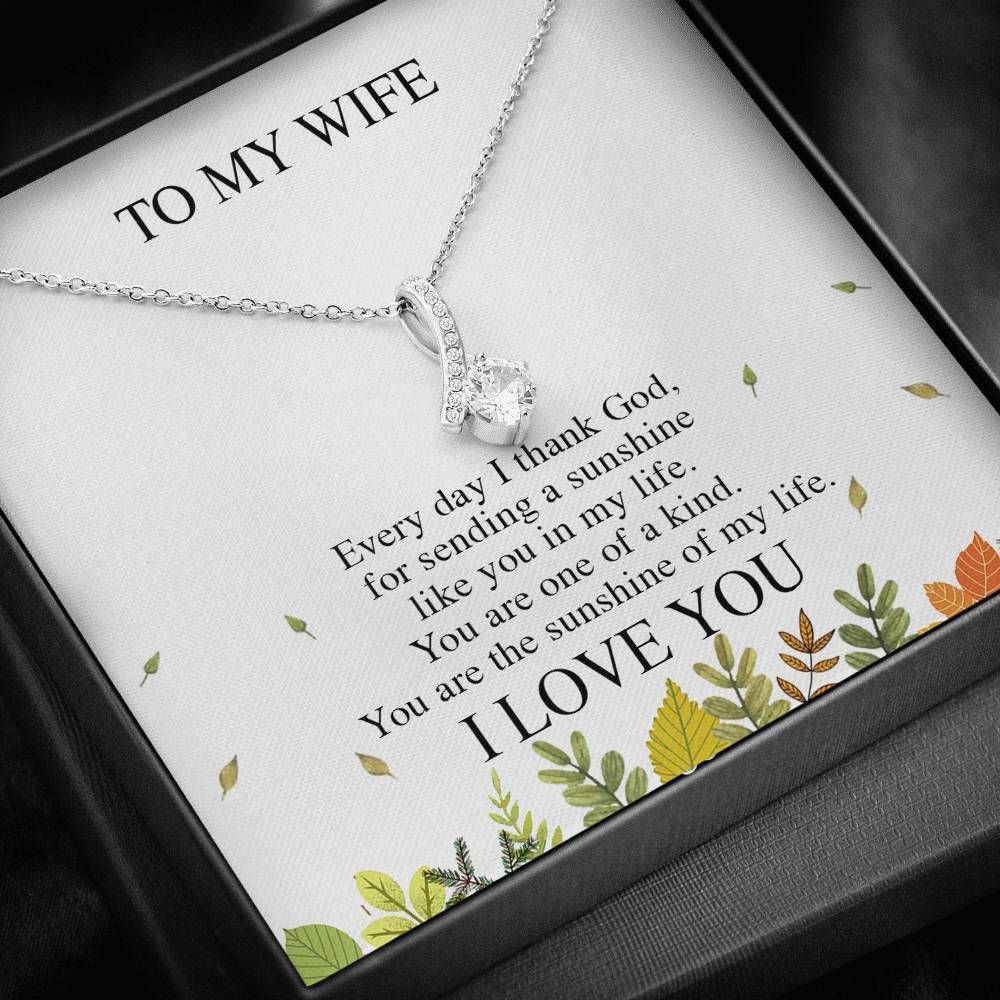 To My Wife Necklace - Happy Birthday Wife