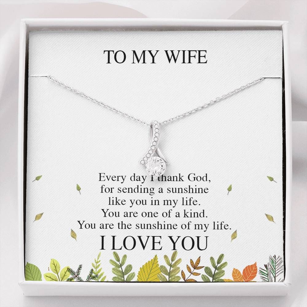 To My Wife Necklace - Happy Birthday Wife