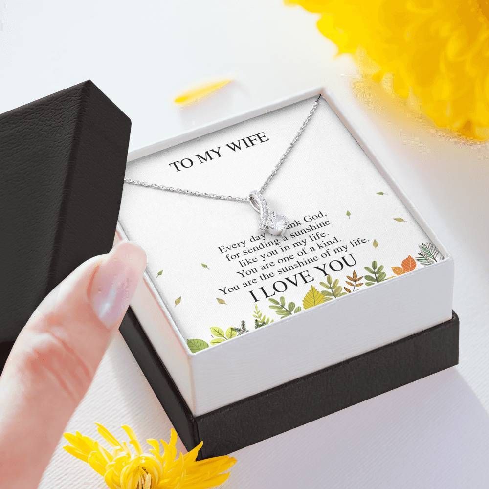 To My Wife Necklace - Happy Birthday Wife