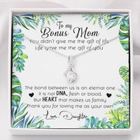 Thumbnail for To My Bonus Mom Necklace - Happy Birthday Mom