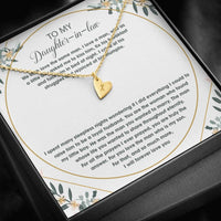 Thumbnail for Personalized Name To My Daughter-in-law Heart Necklace