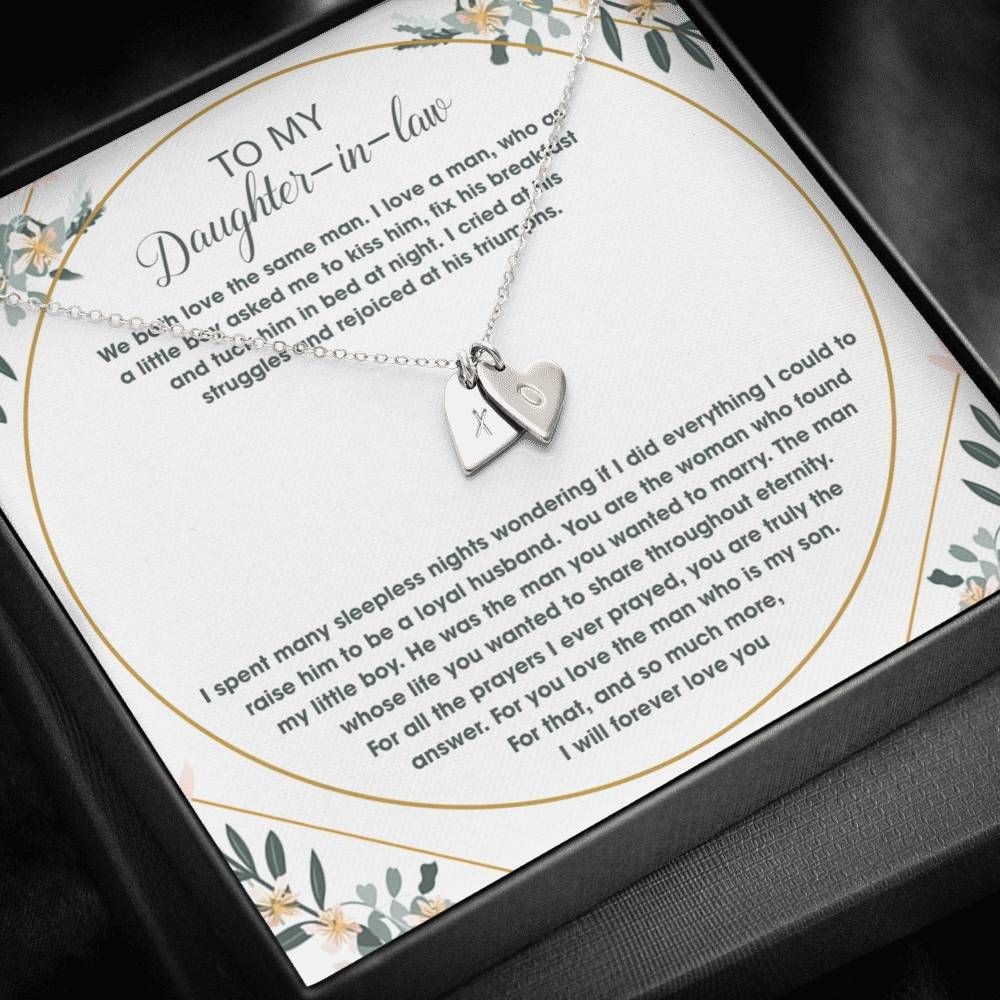 Personalized Name To My Daughter-in-law Heart Necklace