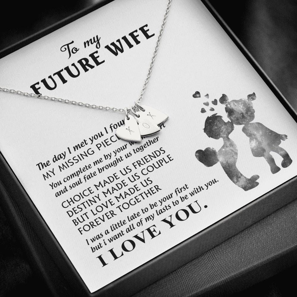 Personalized Name To My Future Wife Heart Necklace - Gift for Wife